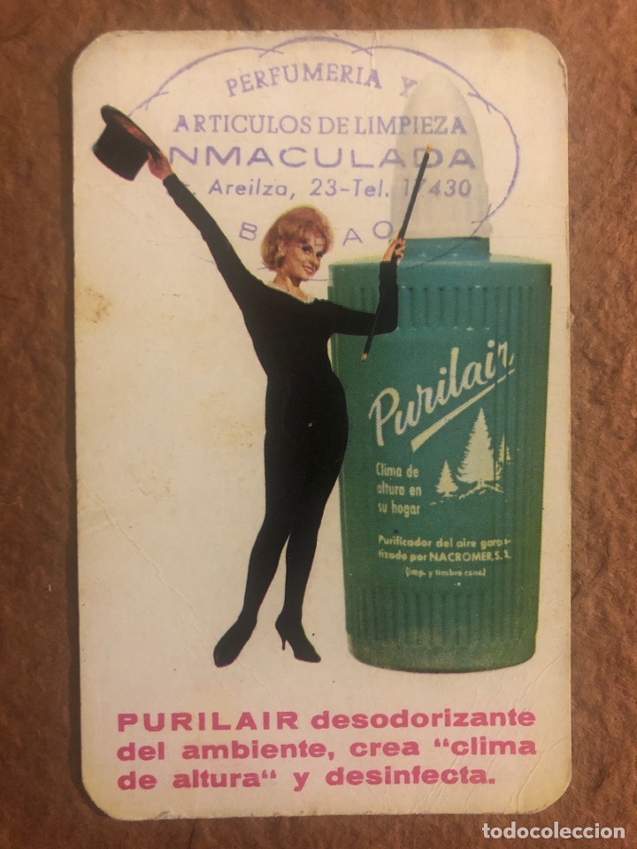 Collezionismo Calendari: PURILAIR - NACROM. CALENDARIO PUBLICITARIO DEL A&Ntilde;O 1965. PERFUMER&Iacute;A INMACULADA (BILBAO).