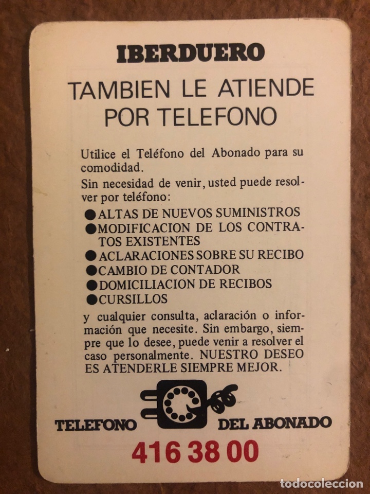 Sammeln von Kalendern: IBERDUERO. CALENDARIO PUBLICITARIO DEL A&Ntilde;O 1984. 6,5 x 9,5 Cms.