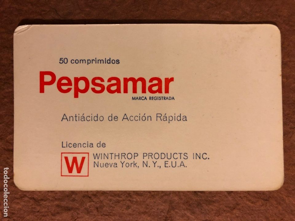 Sammeln von Kalendern: PEPSAMAR (WINTHROP PRODUCTS INC.). CALENDARIO PUBLICITARIO DEL A&Ntilde;O 1968. 6 x 10 Cms.