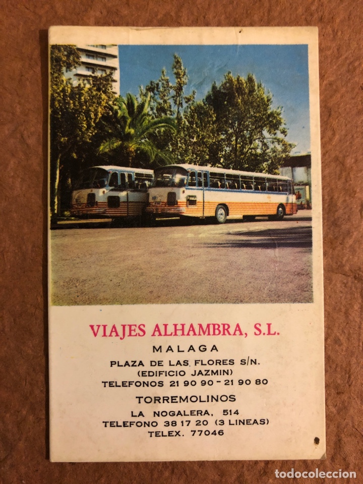 Sammeln von Kalendern: VIAJES ALHAMBRA (M&Aacute;LAGA Y TORREMOLINOS). CALENDARIO PUBLICITARIO DEL A&Ntilde;O 1970.