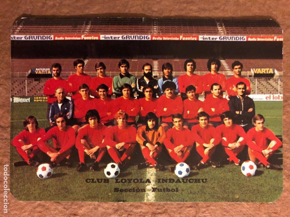 Coleccionismo calendarios: CLUB LOYOLA INDAUCHU. CALENDARIO DEL A&Ntilde;O 1979. LOTER&Iacute;A NAVIDAD. EQUIPO F&Uacute;TBOL. 7 x 10,5 Cms.