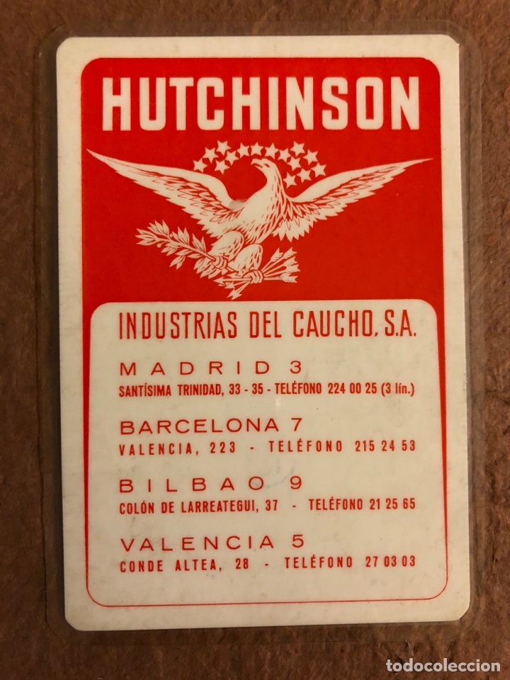 Sammeln von Kalendern: HUTCHINSON INDUSTRIAS DEL CAUCHO S.A. CALENDARIO PUBLICITARIO DEL A&Ntilde;O 1967. PLASTIFICADO. 7 x 10 Cms