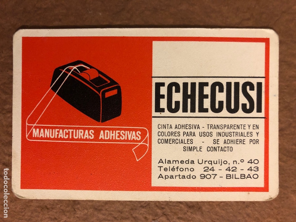 Sammeln von Kalendern: MANUFACTURAS ADHESIVAS ECHECUSI (BILBAO). CALENDARIO PUBLICITARIO DEL A&Ntilde;O 1970. 6,3 x 10,5 Cms.