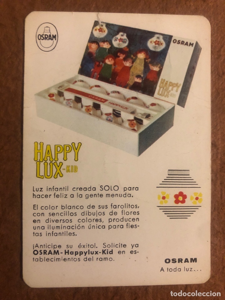 Sammeln von Kalendern: OSRAM HAPPY LUX. CALENDARIO PUBLICITARIO DEL A&Ntilde;O 1970. 6,5 x 9,5 Cms.