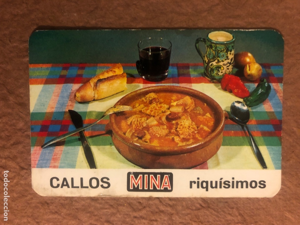 Collectionnisme Calendriers: CALLOS MINA RIQU&Iacute;SIMO. CALENDARIO PUBLICITARIO DEL A&Ntilde;O 1968. 6,3 x 9,5 Cms.