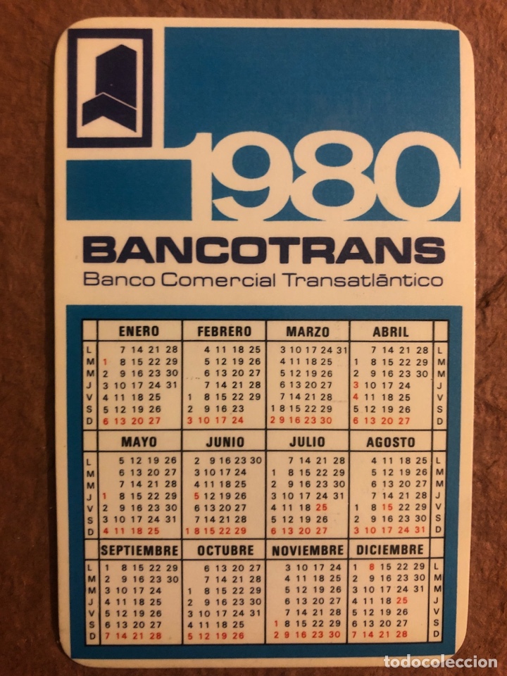 Coleccionismo calendarios: BANCOTRANS (BANCO COMERCIAL TRANSATL&Aacute;NTICO). CALENDARIO PUBLICITARIO DEL A&Ntilde;O 1980.