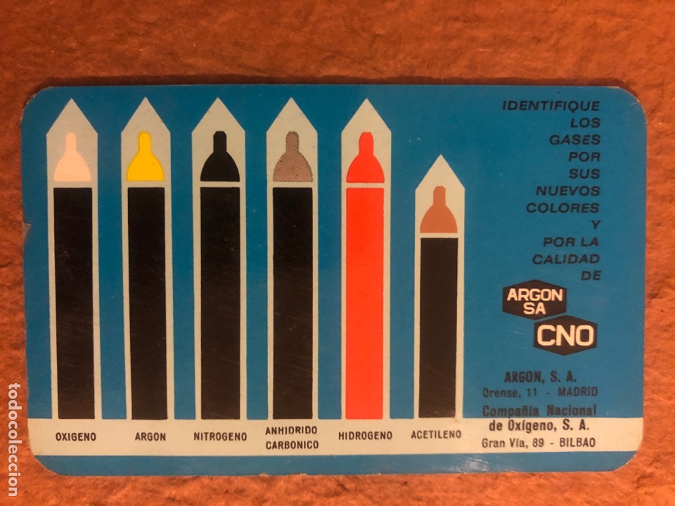 Coleccionismo calendarios: ARG&Oacute;N S.A. COMPA&Ntilde;&Iacute;A NACIONAL DE OX&Iacute;GENO. CALENDARIO PUBLICITARIO DEL A&Ntilde;O 1970. 5,7 x 9,3 Cms.