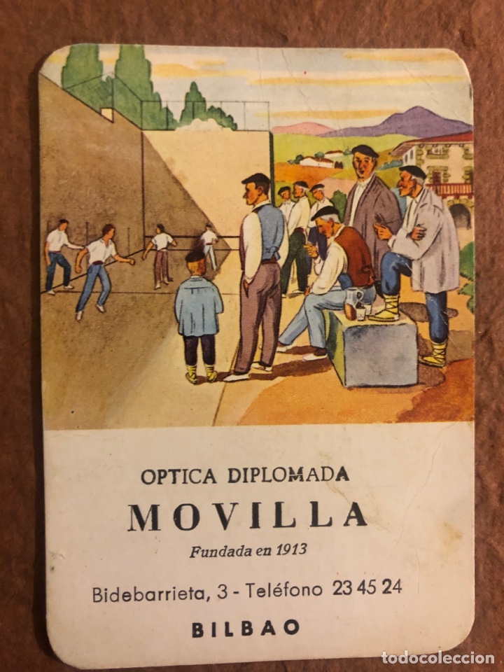 Collectionnisme Calendriers: &Oacute;PTICA DIPLOMADA MOVILLA (BILBAO). CALENDARIO PUBLICITARIO DEL A&Ntilde;O 1974. 6,6 x 9,5 Cms.