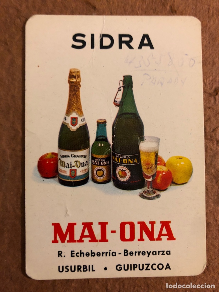 Collezionismo Calendari: SIDRA MAI-ONA (USURBIL GUIP&Uacute;ZCOA). CALENDARIO PUBLICITARIO DEL A&Ntilde;O 1976. 6,3 x 9,7 Cms.