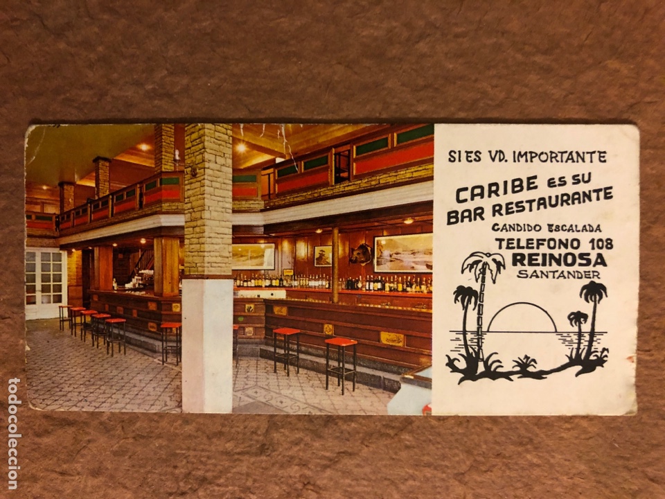 Collezionismo Calendari: BAR RESTAURANTE CARIBE (REINOSA). CALENDARIO PUBLICITARIO DEL A&Ntilde;O 1970. 5,2 x 11,2 Cms.