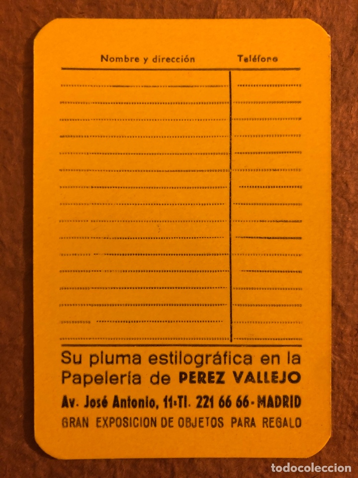 Collezionismo Calendari: PAPELER&Iacute;A P&Eacute;REZ VALLEJO (MADRID). CALENDARIO PUBLICITARIO DEL A&Ntilde;O 1973. 6,7 x 10 Cms.