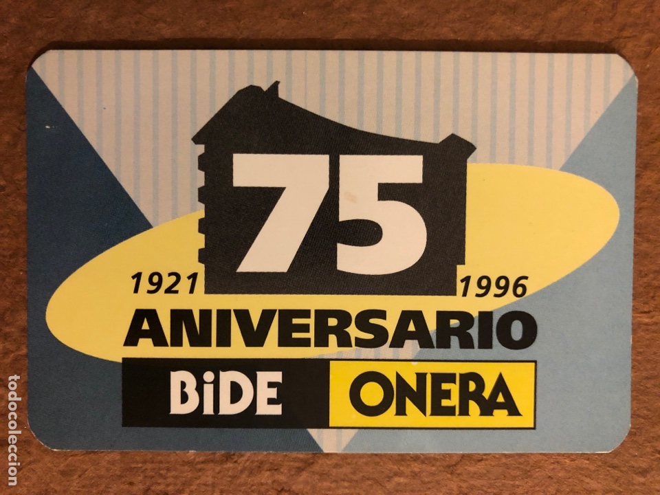 Coleccionismo calendarios: BIDE ONERA 75 ANIVERSARIO 1921-1996 (BQRAKALDO). CALENDARIO PUBLICITARIO DEL A&Ntilde;O 1996.