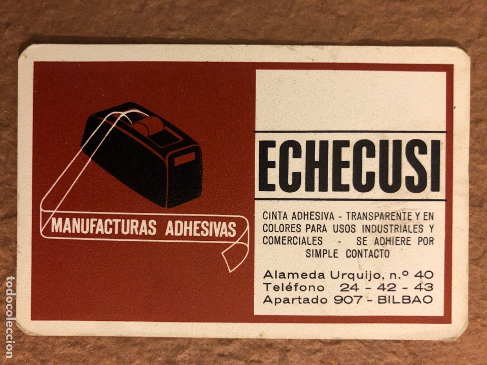 Collezionismo Calendari: MANUFACTURAS ADHESIVAS ECHECUSI (BILBAO). CALENDARIO PUBLICITARIO DEL A&Ntilde;O 1969. 6,3 x 10,5 Cms