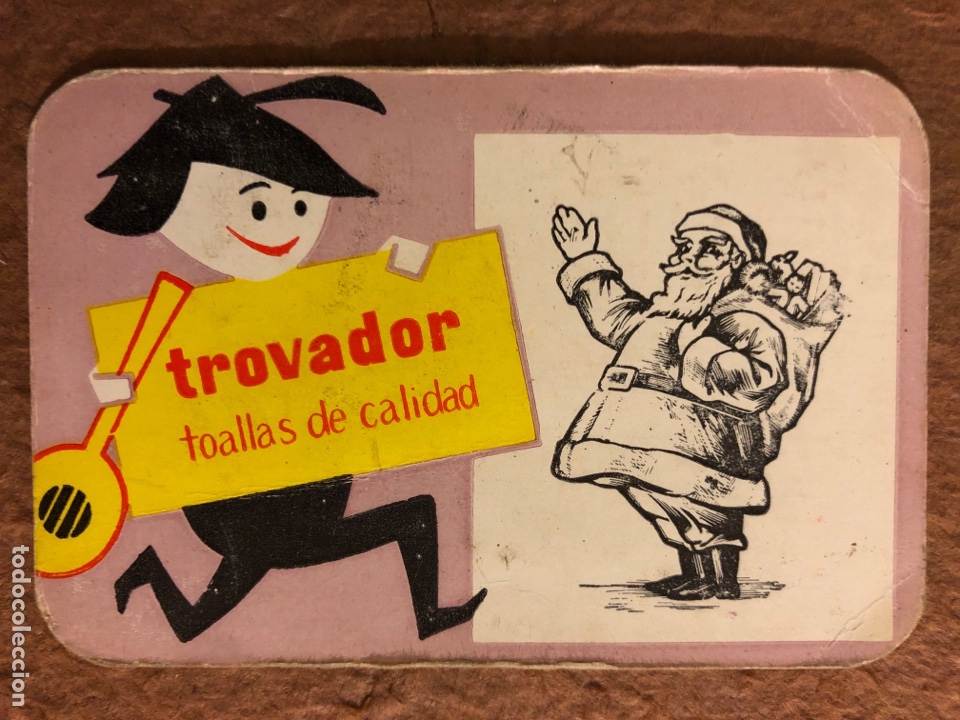 Sammeln von Kalendern: TROVADOR TOALLAS DE CALIDAD. CALENDARIO PUBLICITARIO DEL A&Ntilde;O 1965. 6,5 x 10 Cms.