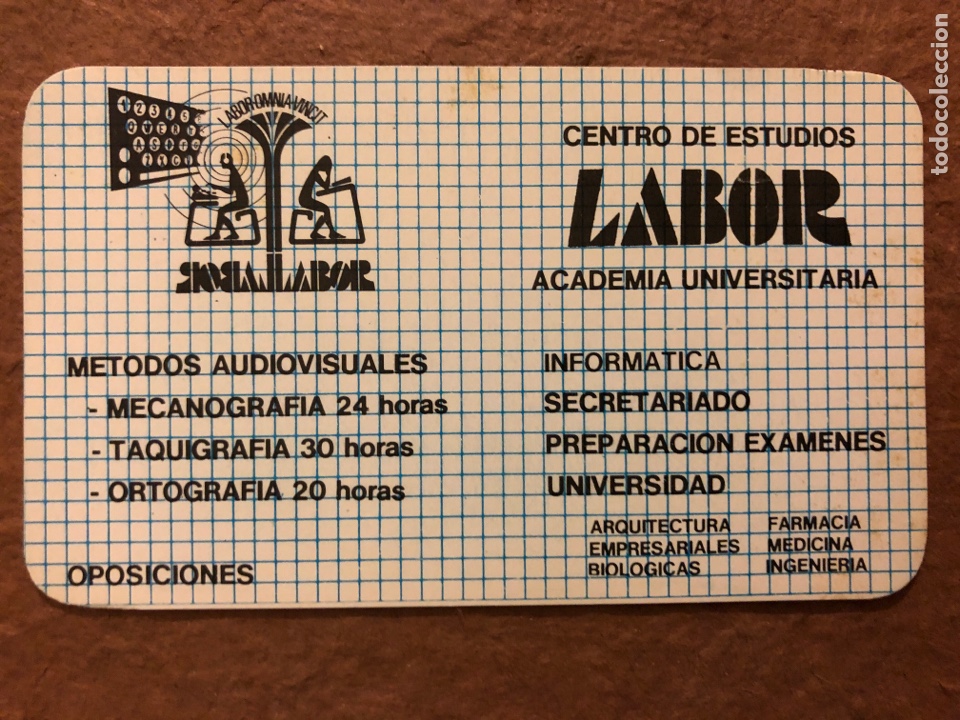 Collezionismo Calendari: CENTRO DE ESTUDIOS LABOR (PAMPLONA). CALENDARIO PUBLICITARIO DEL CURSO 1983/84. 6,3 x 10,5 Cms