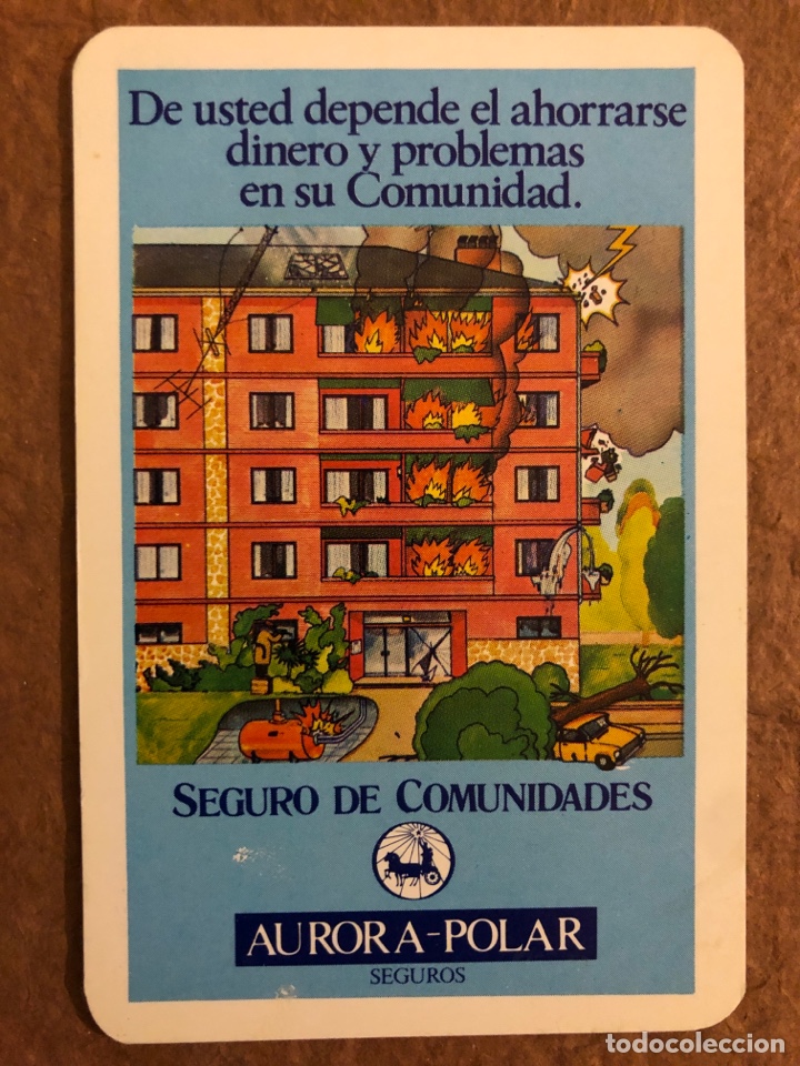Sammeln von Kalendern: AURORA POLAR SEGUROS. CALENDARIO PUBLICITARIO DEL A&Ntilde;O 1986. 6,2 x 9,5 Cms.