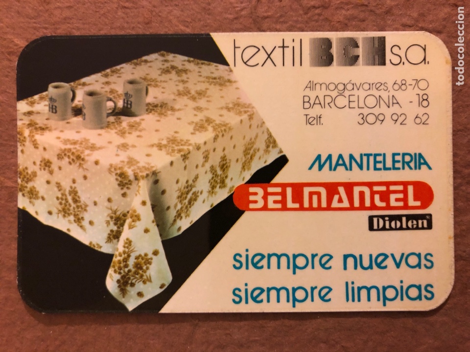 Sammeln von Kalendern: TEXTIL BCH S.A. (BARCELONA). CALENDARIO PUBLICITARIO DEL A&Ntilde;O 1978. 6,5 x 10 Cms.