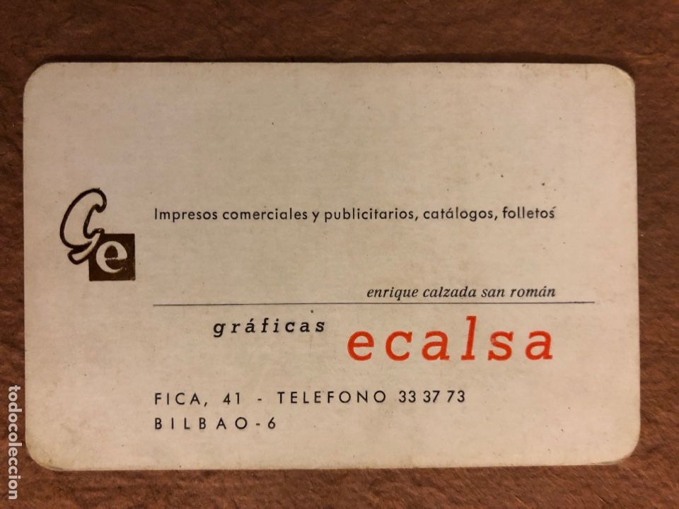 Sammeln von Kalendern: GR&Aacute;FICAS ECALSA (BILBAO). CALENDARIO PUBLICITARIO DEL A&Ntilde;O 1970. 6,3 x 9,5 Cms.