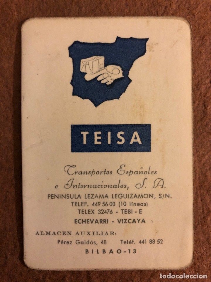 Coleccionismo calendarios: TEISA, TRANSPORTES ESPA&Ntilde;OLES E INTERNACIONALES (BILBAO). CALENDARIO DE 1976. D&Iacute;PTICO