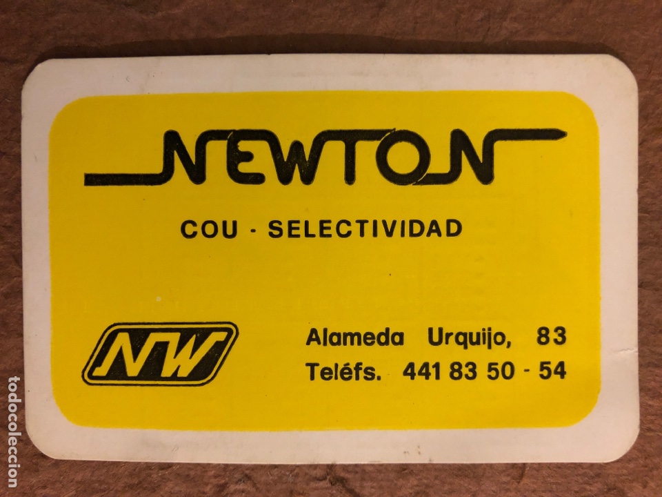 Sammeln von Kalendern: ACADEMIA NEWTON (BILBAO). CALENDARIO PUBLICITARIO DEL A&Ntilde;O 1980. 6,3 x 9,6 Cms.
