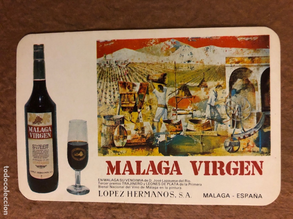 Collectionnisme Calendriers: M&Aacute;LAGA VIRGEN. CALENDARIO PUBLICITARIO DEL A&Ntilde;O 1974. 6,7 x 10,2 Cms.