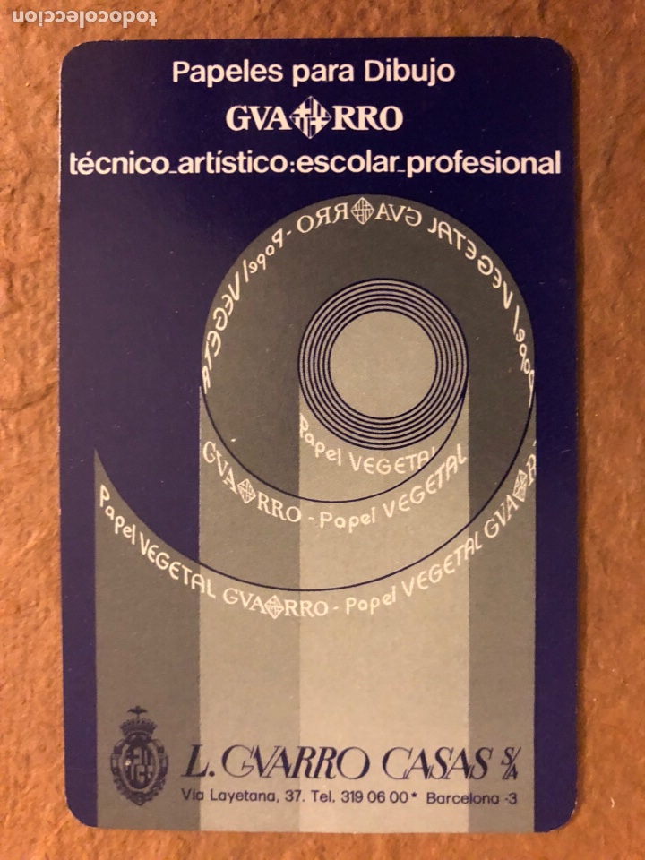 Collectionnisme Calendriers: PAPELES PARA DIBUJO L. GVARRO CASAS. CALENDARIO FOURNIER DEL A&Ntilde;O 1975. 6 x 9,5 Cms.