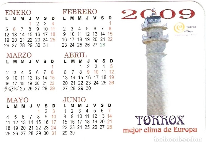 Colecionismo Calend&aacute;rios: CALENDARIO AYTO. TORROX 2009