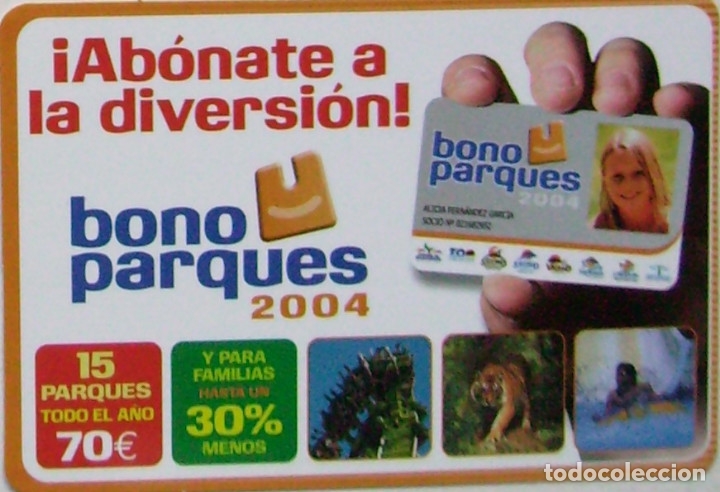 Collectables Calendars: CALENDARIO BONO PARQUES 2004