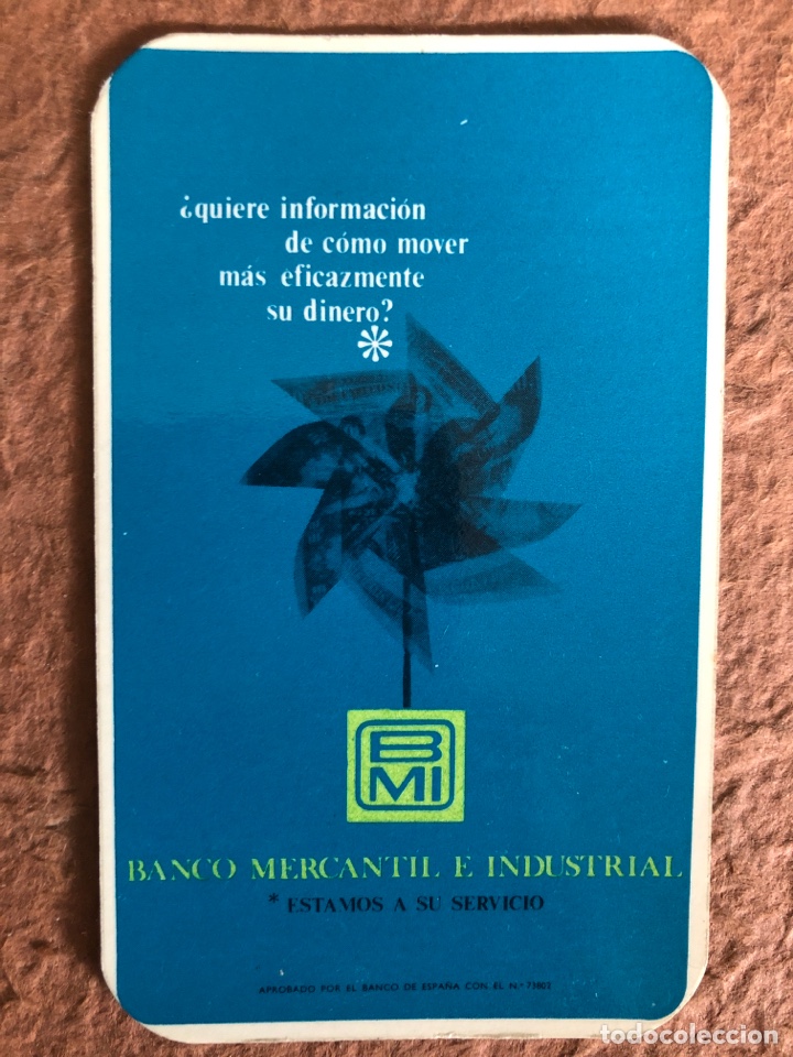 Sammeln von Kalendern: BANCO MERCANTIL E INDUSTRIAL. CALENDARIO PUBLICITARIO DEL A&Ntilde;O 1971. 6,1 x 10,1 Cms.
