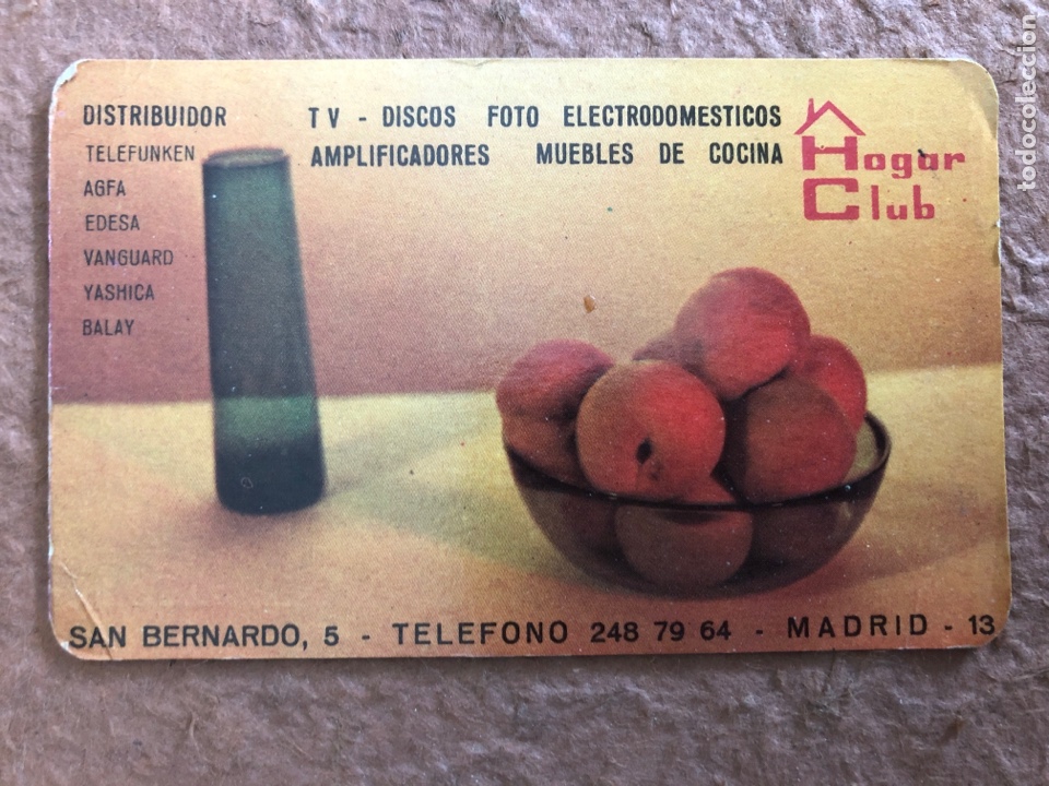 Coleccionismo calendarios: HOGAR-CLUB (MADRID). CALENDARIO PUBLICITARIO DEL A&Ntilde;O 1965. 6,5 x 10,5 Cms.