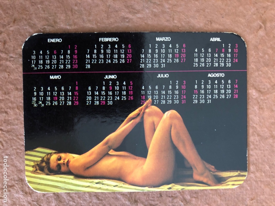 Sammeln von Kalendern: RESTAURANTE FIGON (BILBAO). CALENDARIO PUBLICITARIO DEL A&Ntilde;O 1977. CHICA DESNUDA. 6,8 x 9,6 Cms.