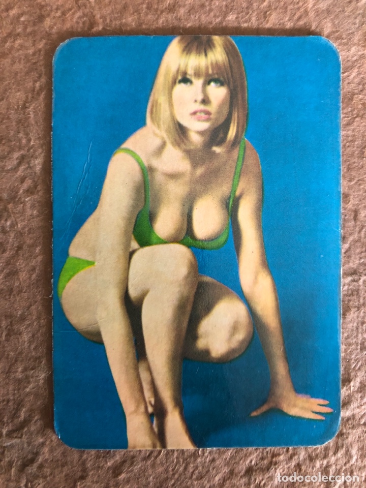 Collectables Calendars: BAR RESTAURANTE EL CASER&Iacute;O (BILBAO). CALENDARIO PUBLICITARIO DE 1974. CHICA BIKINI. 6,7 x 9,7 Cms.