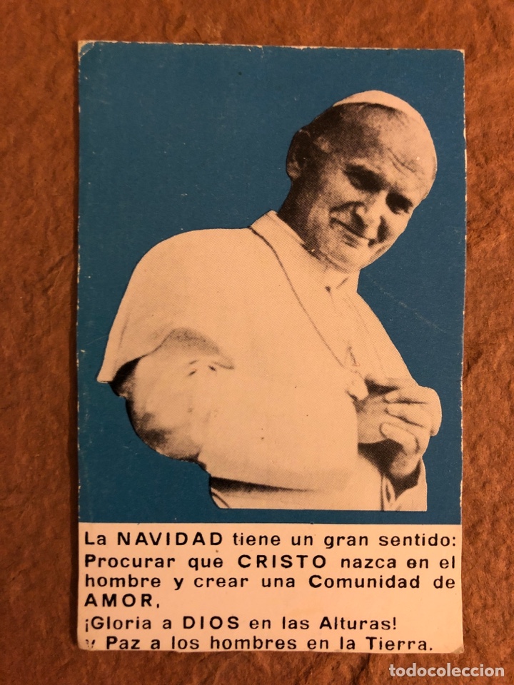 Collectables Calendars: PAPA JUAN PABLO II. OBRA DEL MAR DE PANJON (VIGO). CALENDARIO DEL A&Ntilde;O 1982. 6,1 x 9,6 Cms.