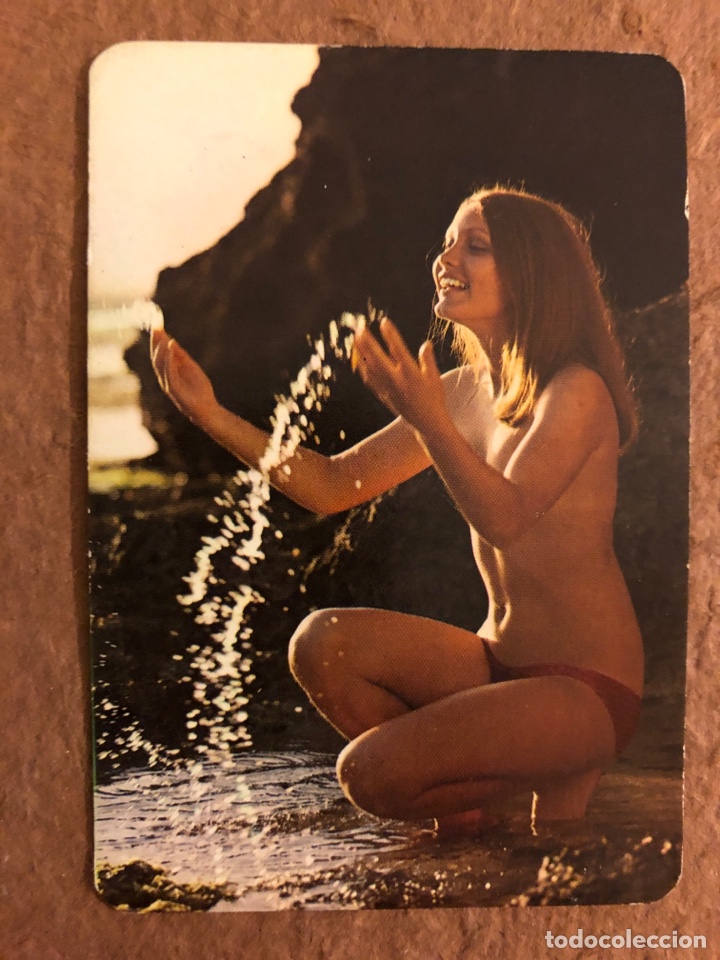 Collectables Calendars: RECAMBIOS Y GARAJE ZORROZA (BILBAO). CALENDARIO PUBLICITARIO DE 1974. CHICA BIKINI. 6,7 x 9,7 Cms.