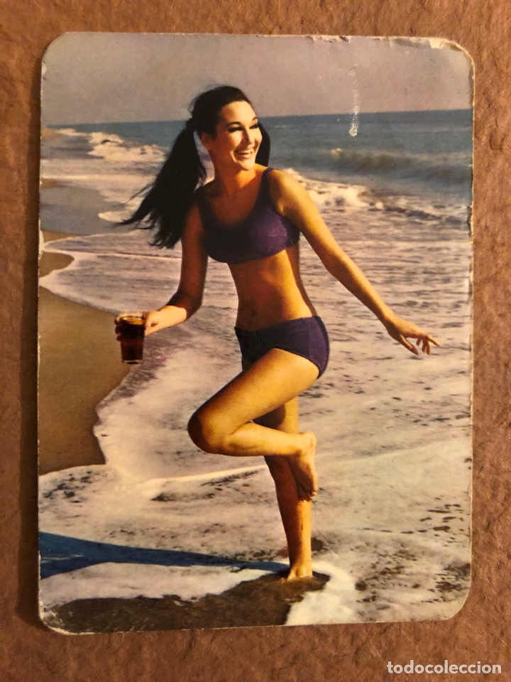 Colecionismo Calend&aacute;rios: CALZADOS JUANITA (BASAURI). CALENDARIO PUBLICITARIO DEL A&Ntilde;O 1971. CHICA BIKINI. 7 x 9,5 Cms.