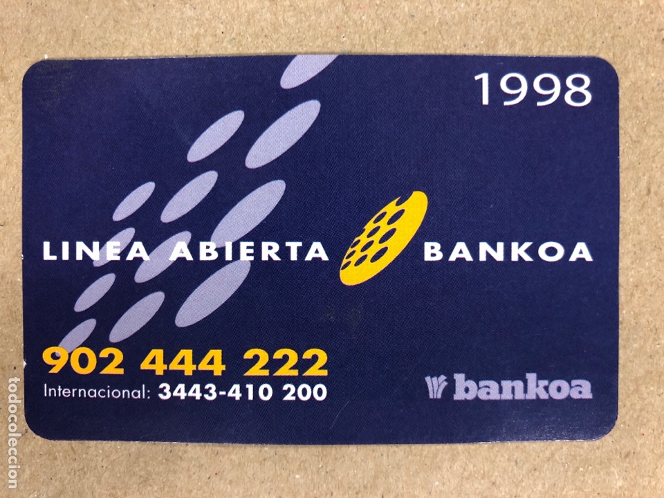 Coleccionismo calendarios: L&Iacute;NEA ABIERTA BANKOA. CALENDARIO FOURNIER DEL A&Ntilde;O 1998. 6,2 x 9,5 Cms.