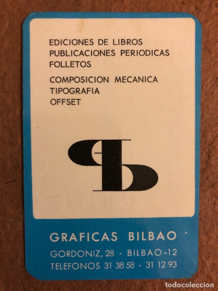 Collectables Calendars: GR&Aacute;FICAS BILBAO. CALENDARIO PUBLICITARIO DE 1970. 6 x 9,3 Cms.