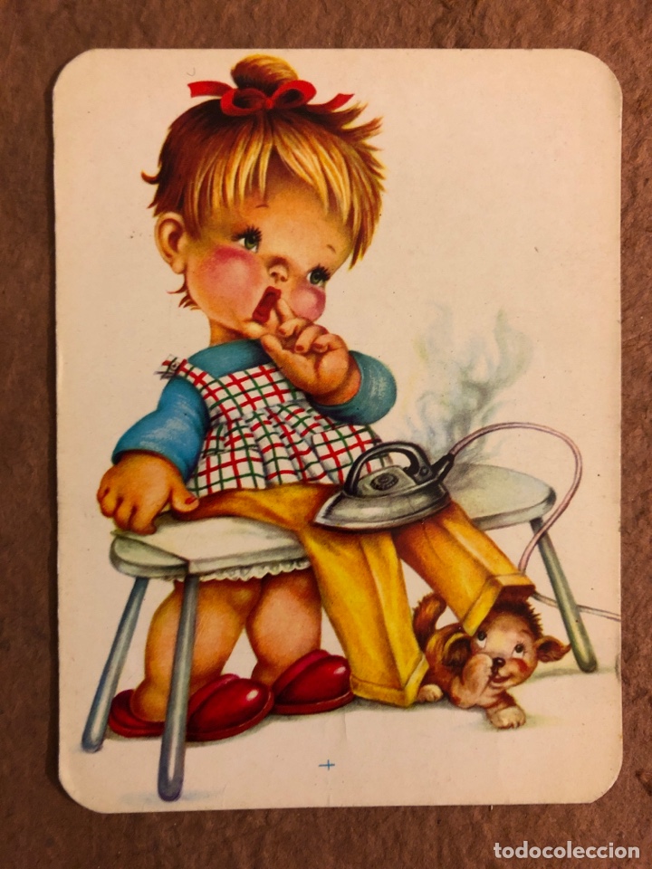 Collezionismo Calendari: NI&Ntilde;A PLANCHANDO. CALENDARIO DEL A&Ntilde;O DE 1971. SIN PUBLICIDAD . 7,1 x 9,7 Cms.