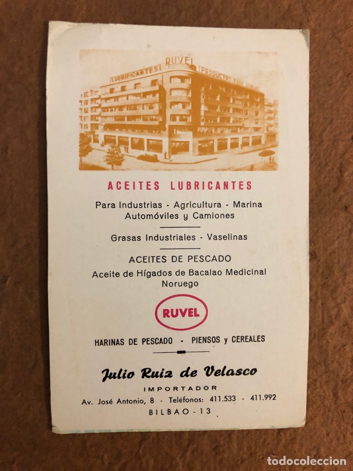 Collezionismo Calendari: ACEITES LUBRICANTES RUVEL. CALENDARIO PUBLICITARIO DEL A&Ntilde;O 1972. PUBLI: JULIO RIOZ DE VELASCO