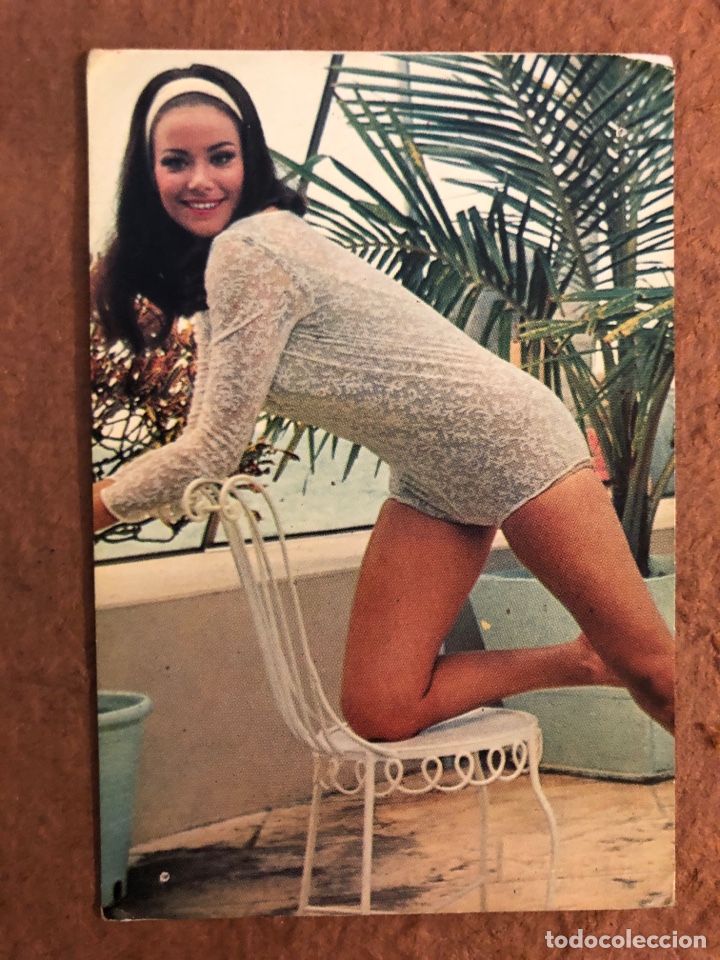 Collectionnisme Calendriers: JUGOS LA VERJA. CALENDARIO PUBLICITARIO DE 1970. CHICA SERIE 4 - PLAYA N&deg; 7. 6,5 x 9,7 Cms.