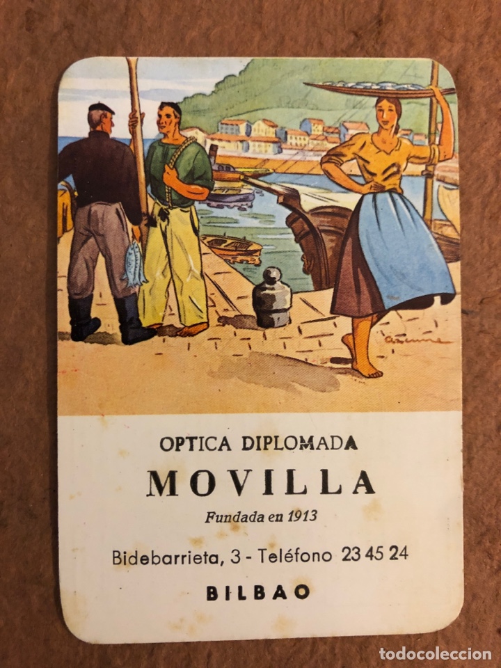 Sammeln von Kalendern: &Oacute;PTICA DIPLOMADA MOVILLA (BILBAO). CALENDARIO PUBLICITARIO DEL A&Ntilde;O 1974. 6,6 x 9,5 Cms.