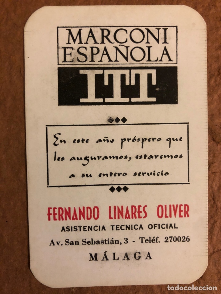 Collezionismo Calendari: MARCONI ESPA&Ntilde;OLA ITT. CALENDARIO PUBLICITARIO DE 1971. FERNANDO LINARES OLIVER (M&Aacute;LAGA).