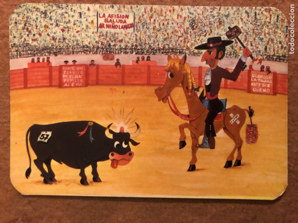 Coleccionismo calendarios: DIBUJO TAURINO. CALENDARIO PUBLICITARIO DEL A&Ntilde;O 1976. LIBRER&Iacute;A MALUMBRES (BILBAO). 6,7 x 9,7 Cms.