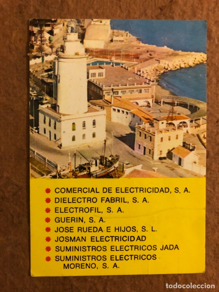 Coleccionismo calendarios: GRUPO DE ALMACENISTAS DE MATERIAL EL&Eacute;CTRICO DE M&Aacute;LAGA. CALENDARIO PUBLICITARIO DE 1974