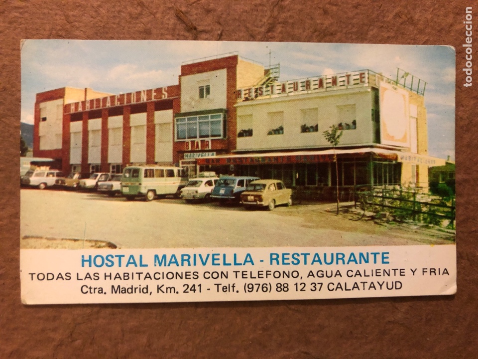 Collectionnisme Calendriers: HOSTAL MARIVELLA RESTAURANTE (CALATAYUD). CALENDARIO PUBLICITARIO DE 1977. 6 x 10 Cms.