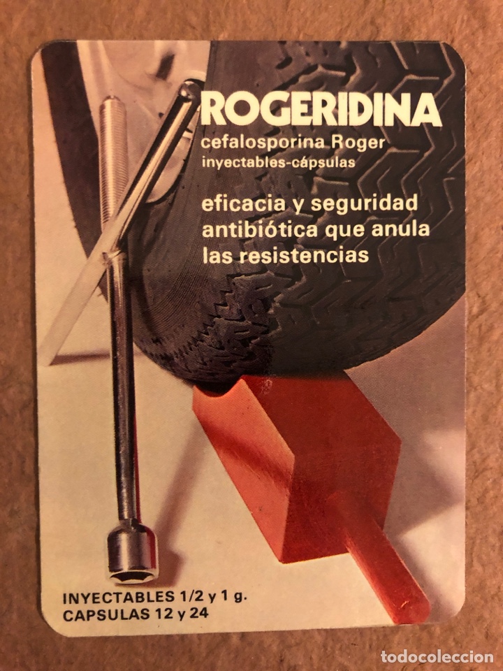Collectables Calendars: ROGERIDINA (CEFALOSPORINA ROGER). CALENDARIO PUBLICITARIO DE 1974 - 1975. 7 x 9,5 Cms.