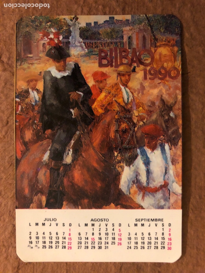Collectionnisme Calendriers: CALENDARIO CORRIDAS GENERALES SEMANA GRANDE DE BILBAO DE 1990, PLAZA DE TOROS DE VISTA ALEGRE