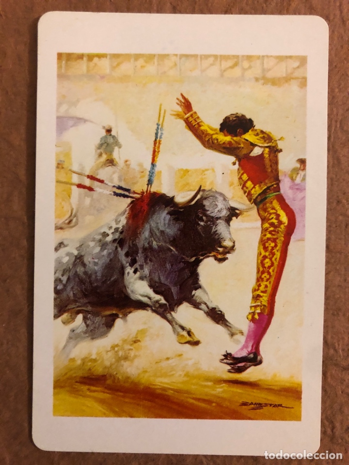 Coleccionismo calendarios: CALENDARIO TAURINO DEL A&Ntilde;O 1985. SIN PUBLICIDAD. NAIPES COMAS. 6,6 x 9,6 Cms.