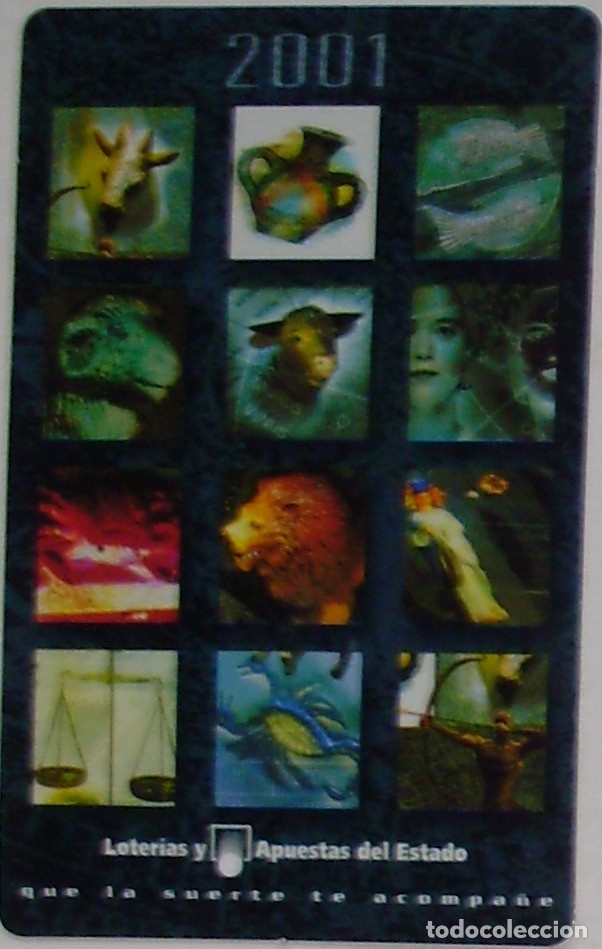 Sammeln von Kalendern: CALENDARIO LOTERIA NACIONAL 2001