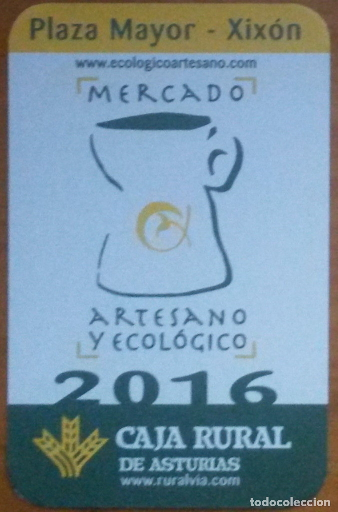 Sammeln von Kalendern: CALENDARIO MERCADO ARTESANO Y ECOLOGIO GIJON 2016